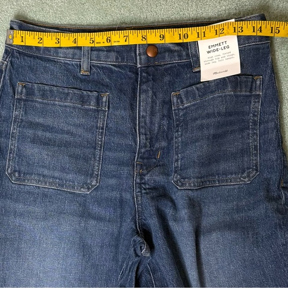 NWT Madewell Emmett Wide-Leg Jean: Let Down Hem Edition Sz 29W - Picture 9 of 12